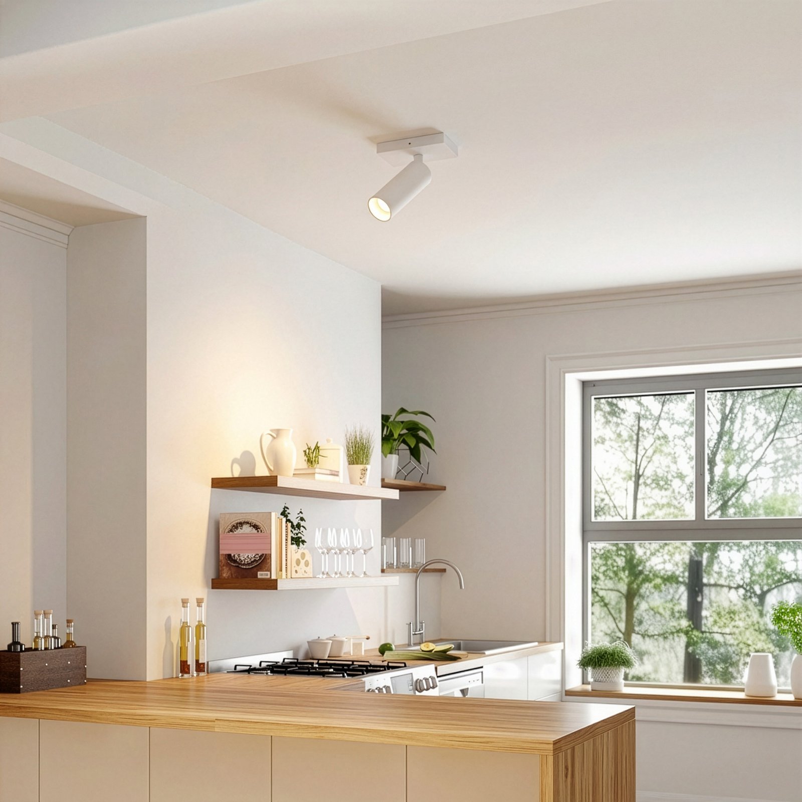 Arcchio Faretto da soffitto Brinja Slim, bianco, 1 lampadina, GU10 MR11 Arcchio Faretto da soffitto Brinja Slim, bianco, 1 lampadina, GU10 MR11