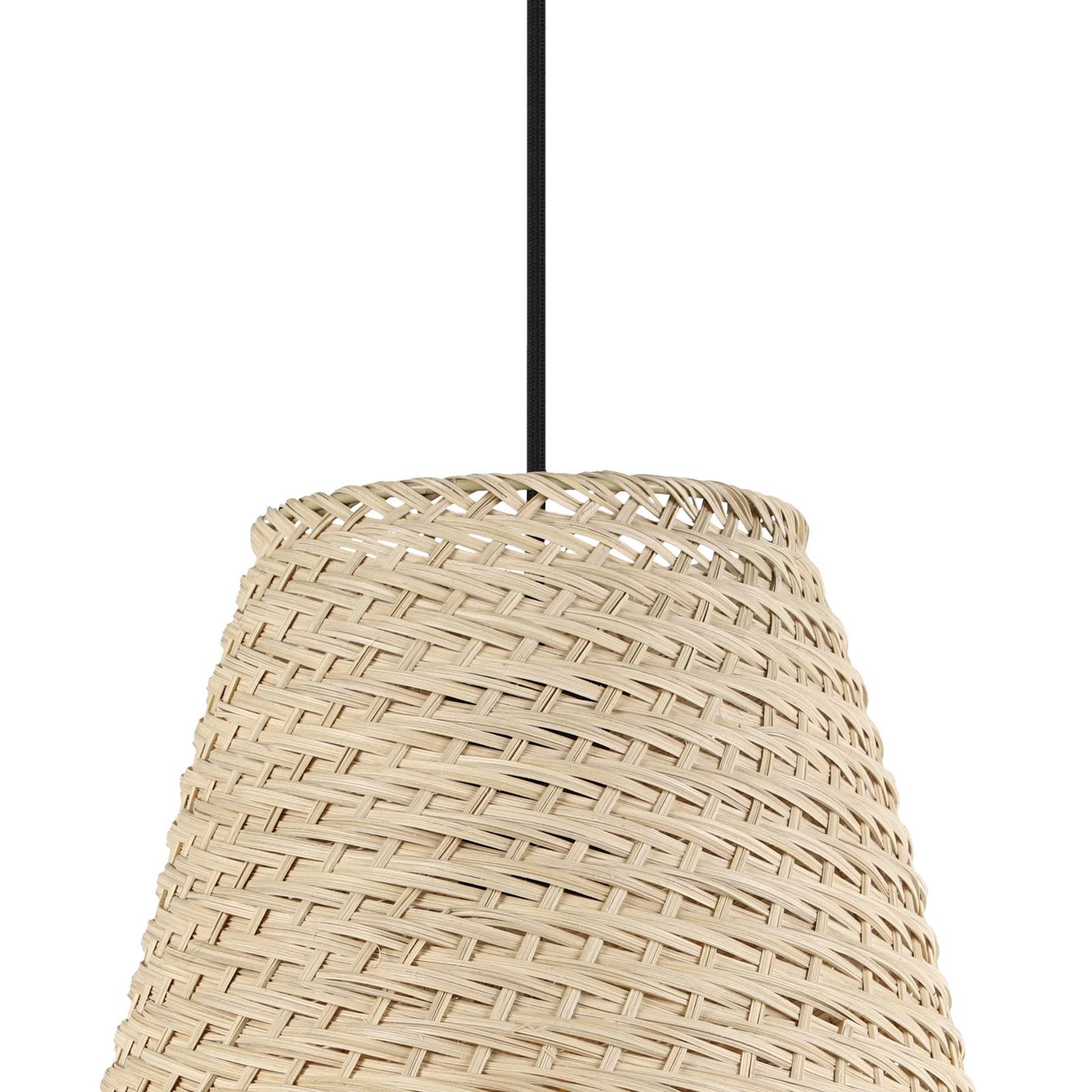 Aycliffe hængelampe med rattanskærm Ø 30 cm