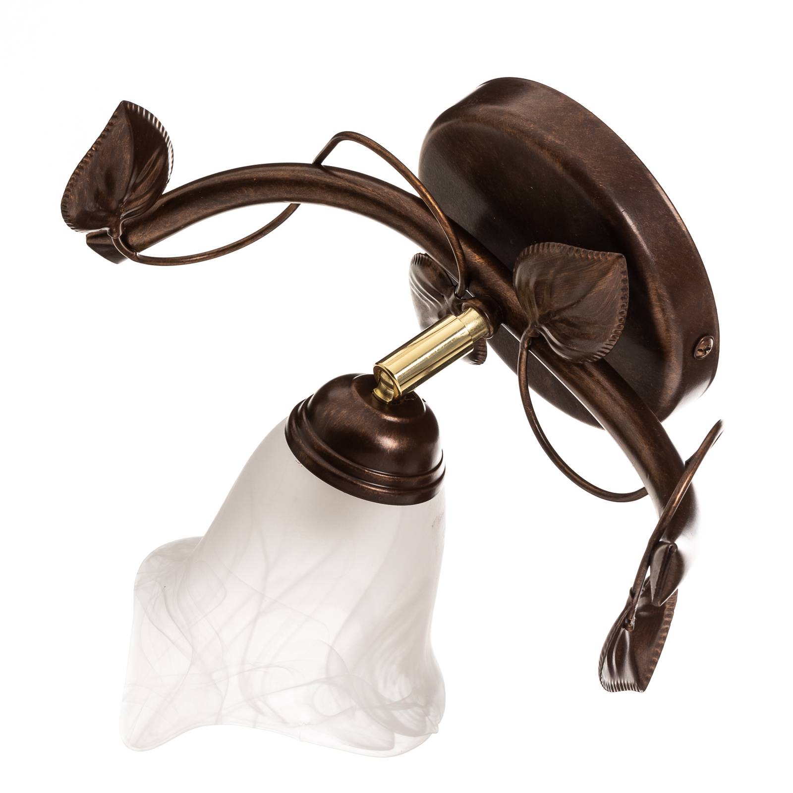 Kinkiet Siena w stylu florenckim, 1-punktowy, metal, szkło