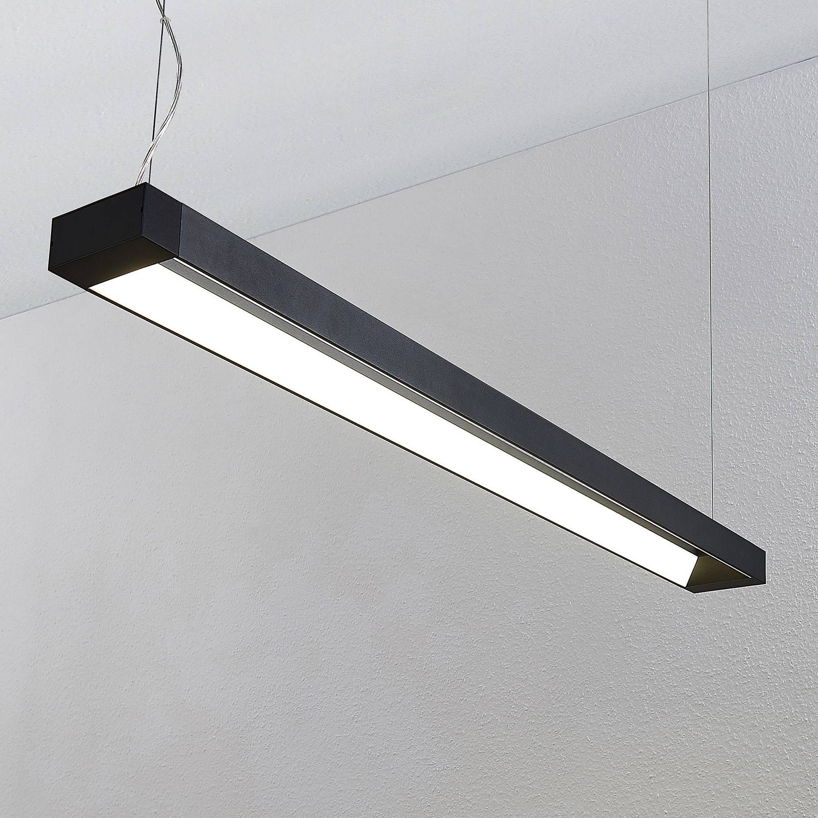 Arcchio lampa wisząca LED Cuna, czarna, 122cm, metal