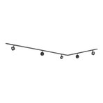 Systém lišt Linaro, Ø 9,5 cm, 5 žlábků, LED, černý – Lindby