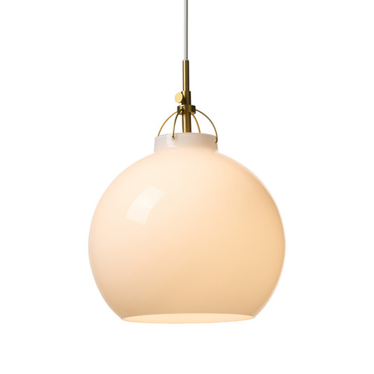 Żyrandol TOSCANA, opalizująca biel, Ø 27 cm, szkło - Halo Design