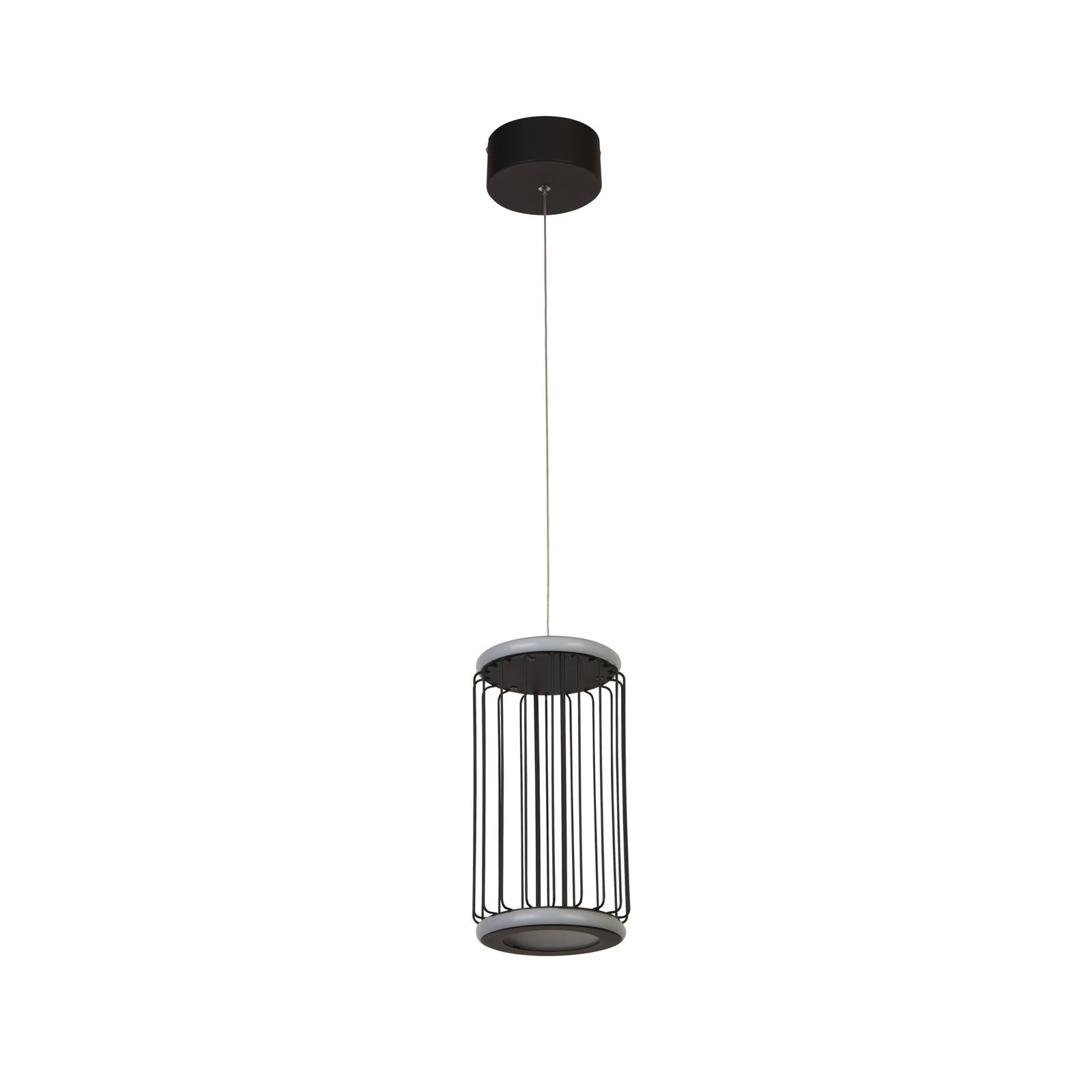 Lampa wisząca LED Cage, 1-punktowa, czarna