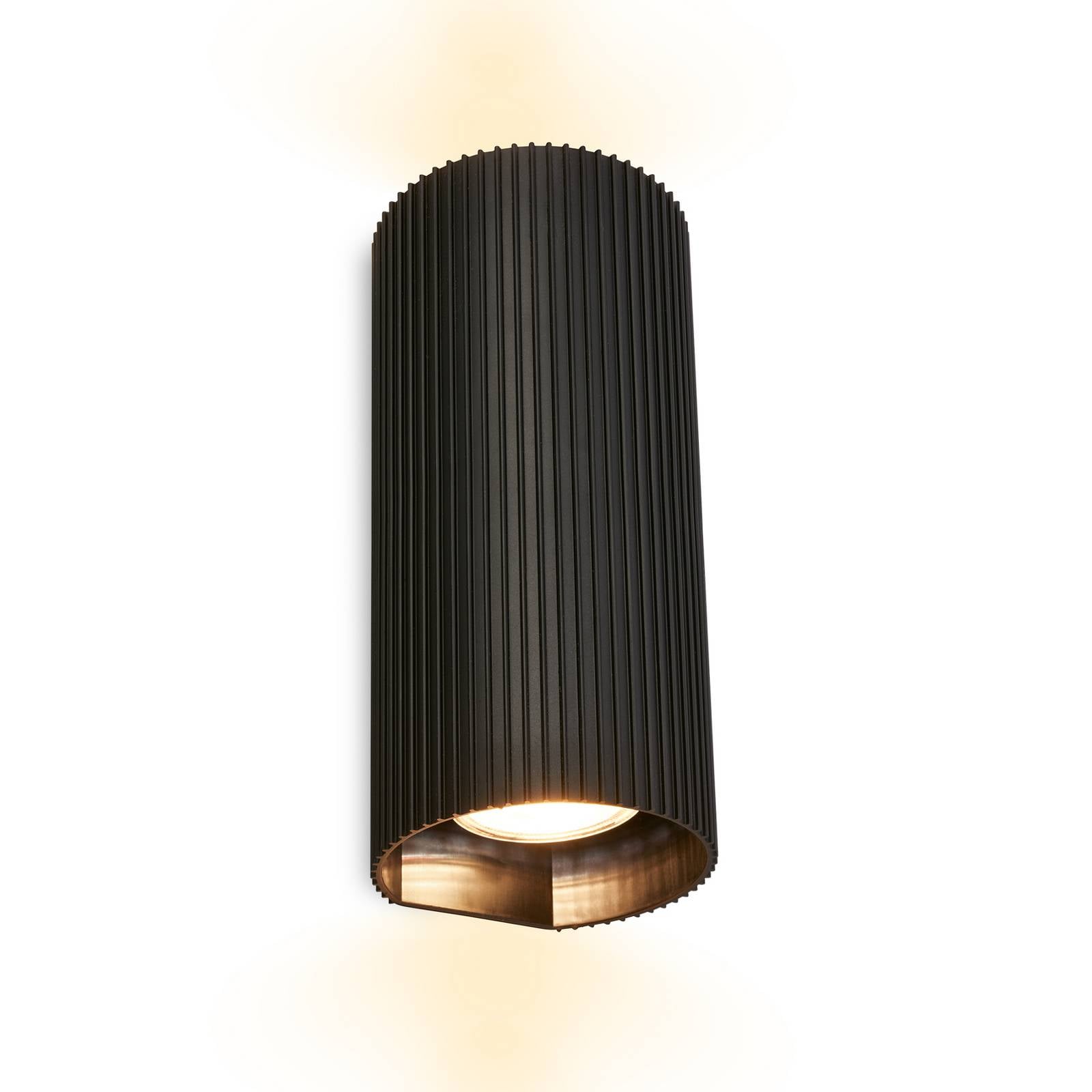 Wandleuchte Ida, schwarz, Kunststoff, Ø 8,5 cm, GU10