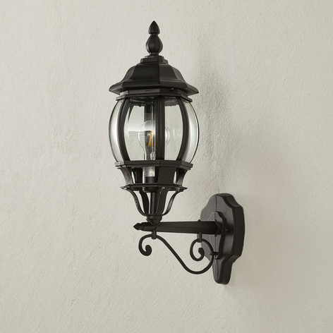 Elegante applique da esterni Istria I nero