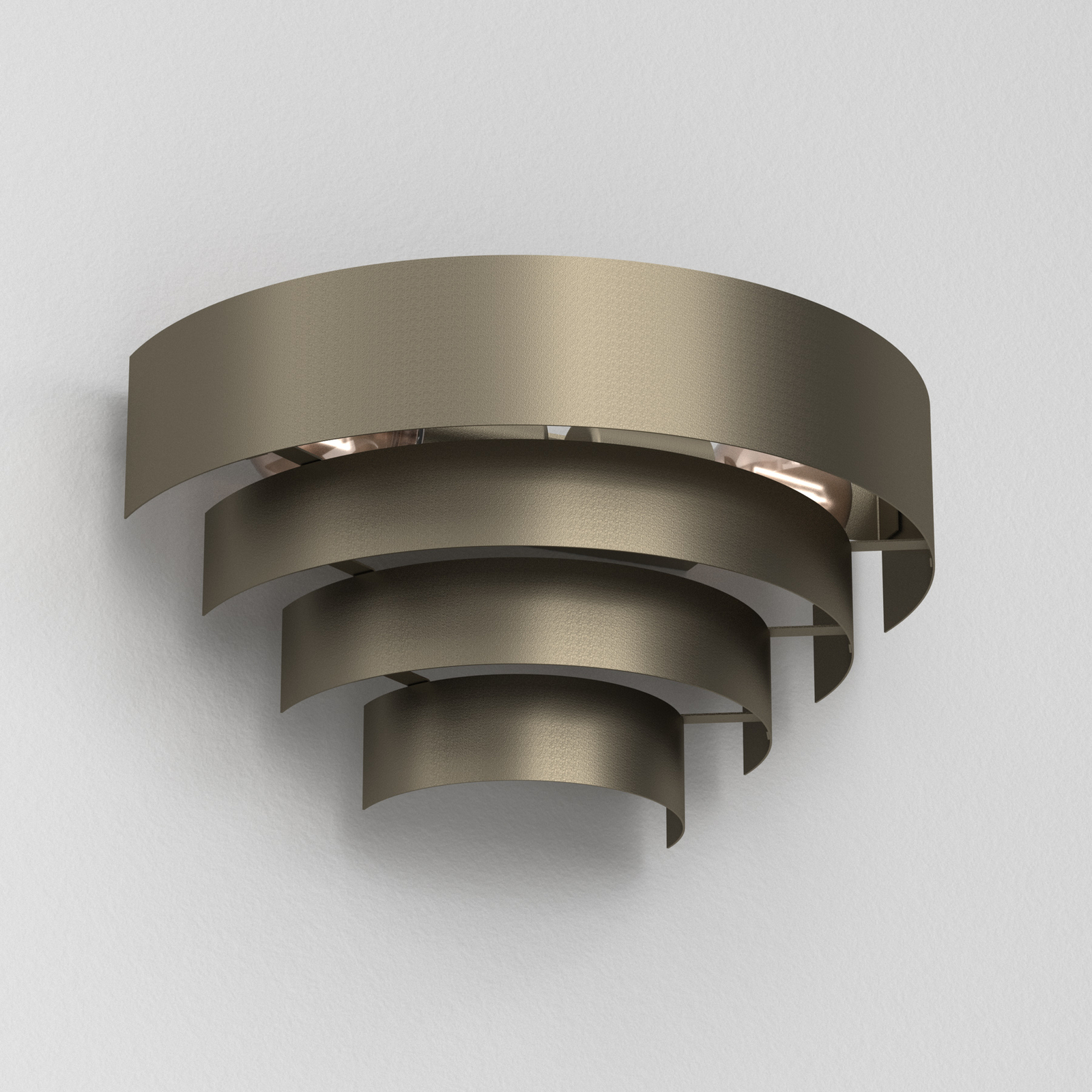 Rings wall light, titanium-coloured, steel, 2 x E27