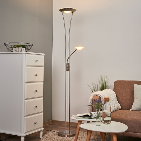 LED-Deckenfluter Eda mit Dimmer, nickel