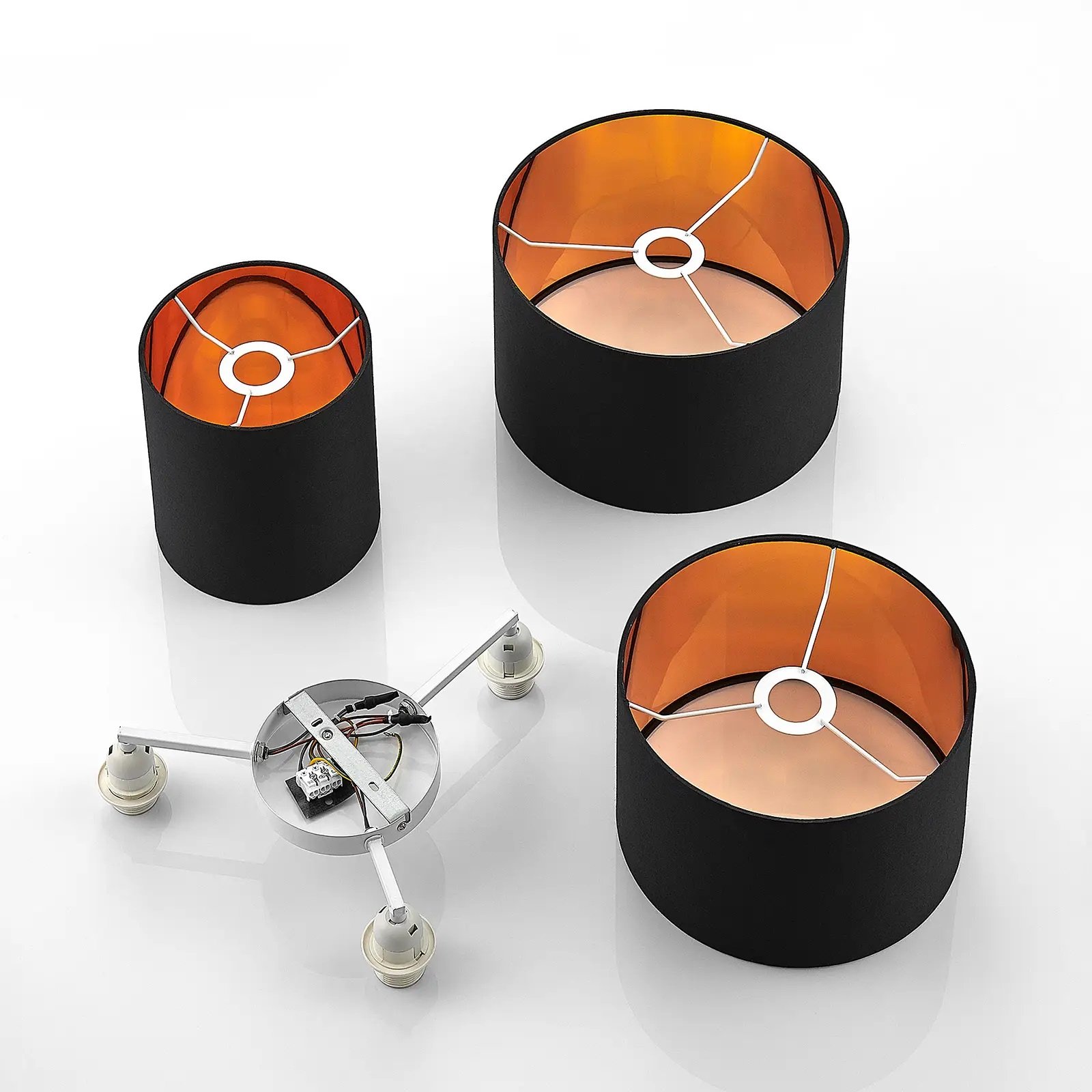 Laurenz Plafonnier Black/Gold - Lindby