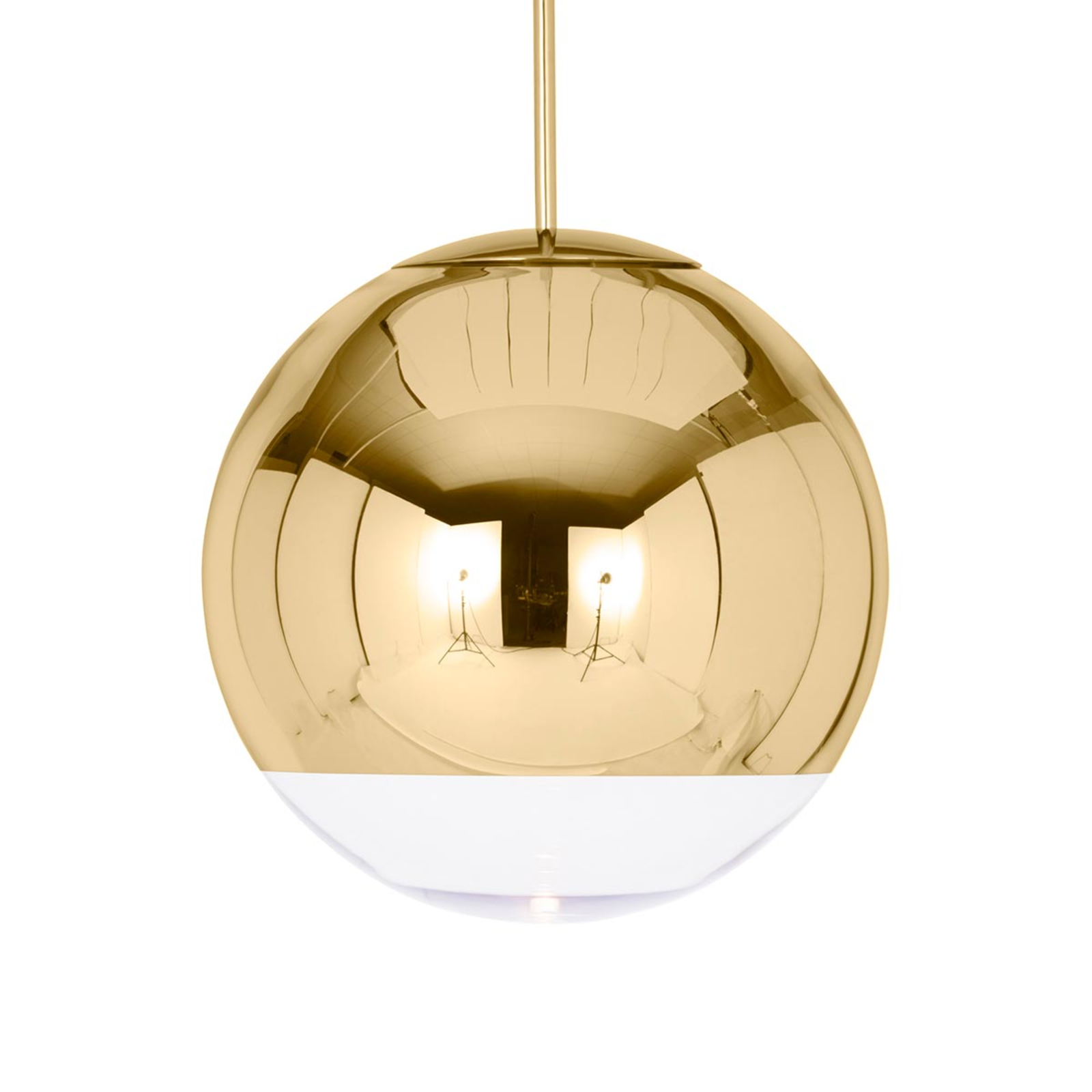 Tom Dixon Mirror Ball - hanging light gold, 40 cm, for Living / Dining Room, polycarbonate, 28 W, energy efficiency: A++