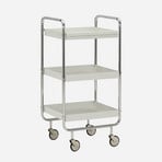 HDRoll Trolley, white/chrome 85x42x38 cm Metal - House Doctor