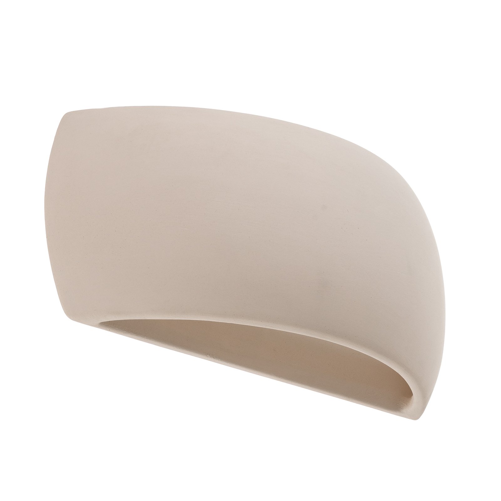 Vägglampa Curve up/down av vit keramik