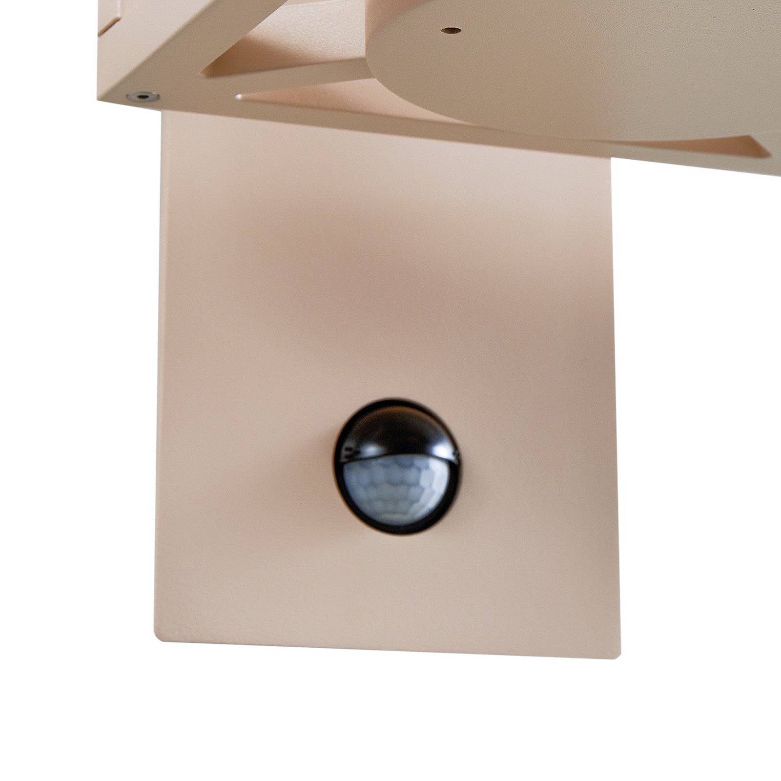 Lucande outdoor wall light Ferda, sensor, pendant, beige, E27