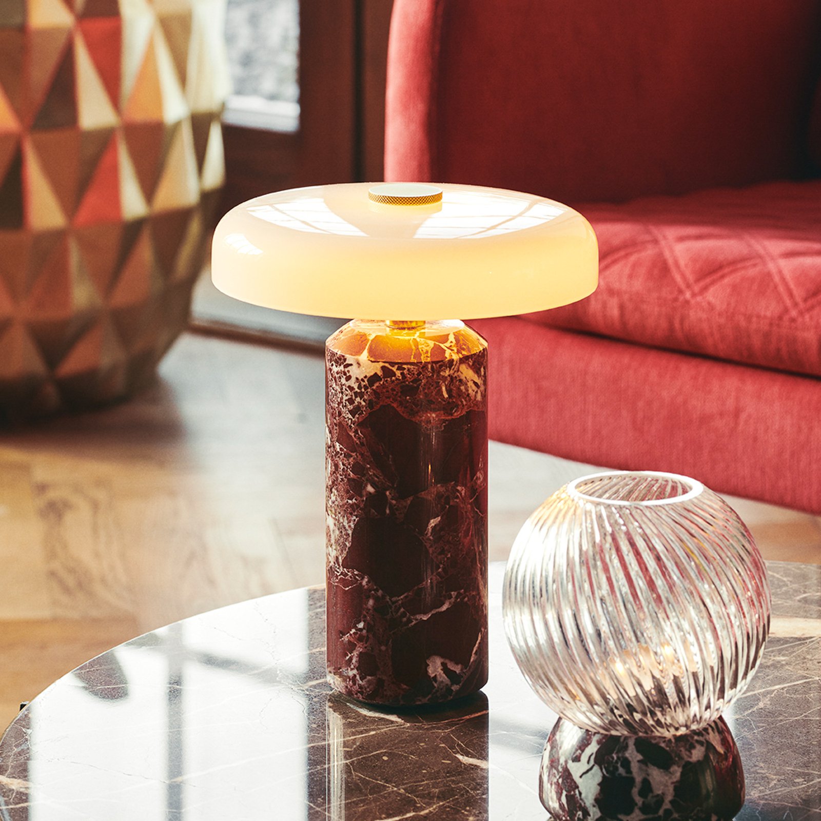Trip Portable Table Lamp Burgundy - Design By Us