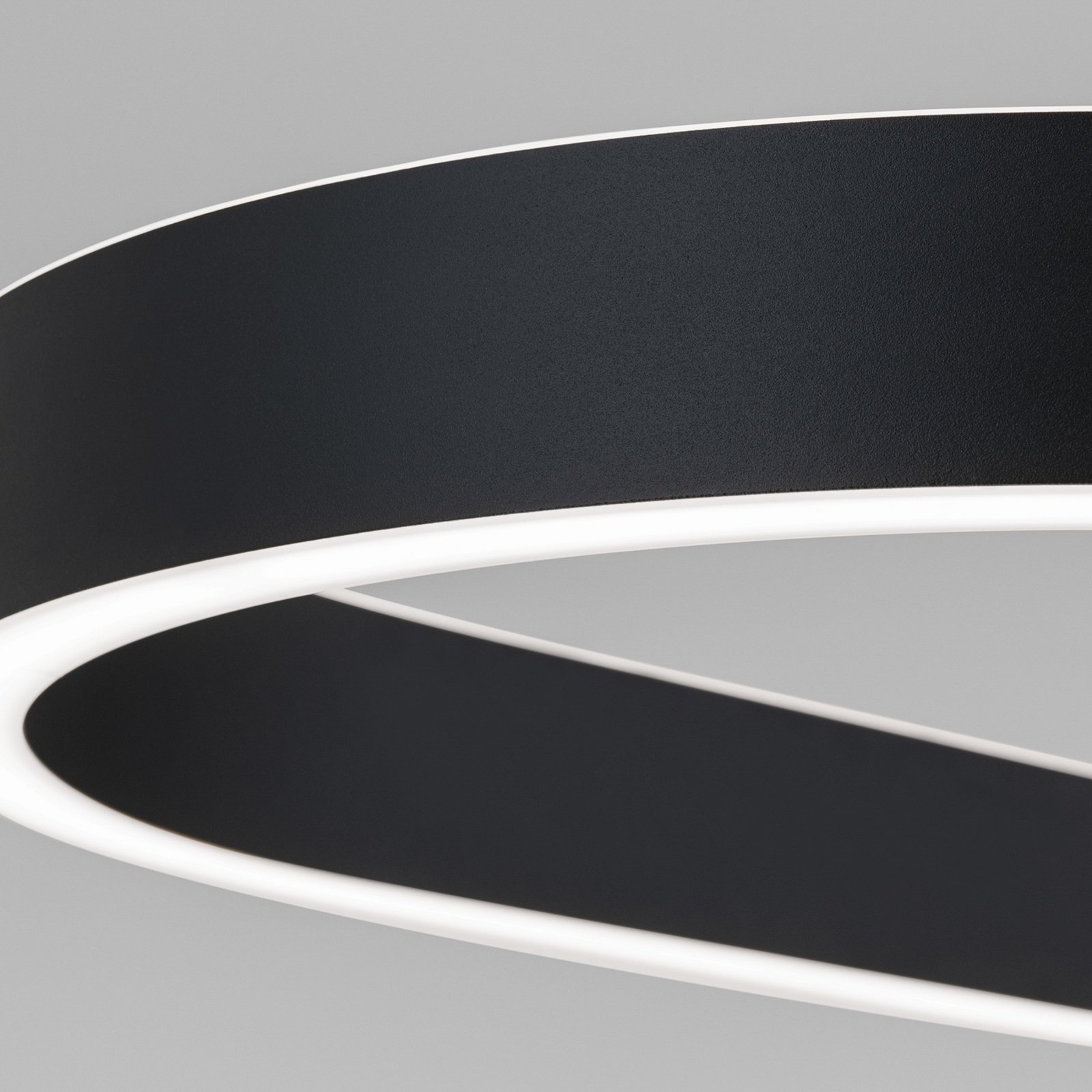 Lampada LED a sospensione Carrara, nera, regolabile in altezza, CCT