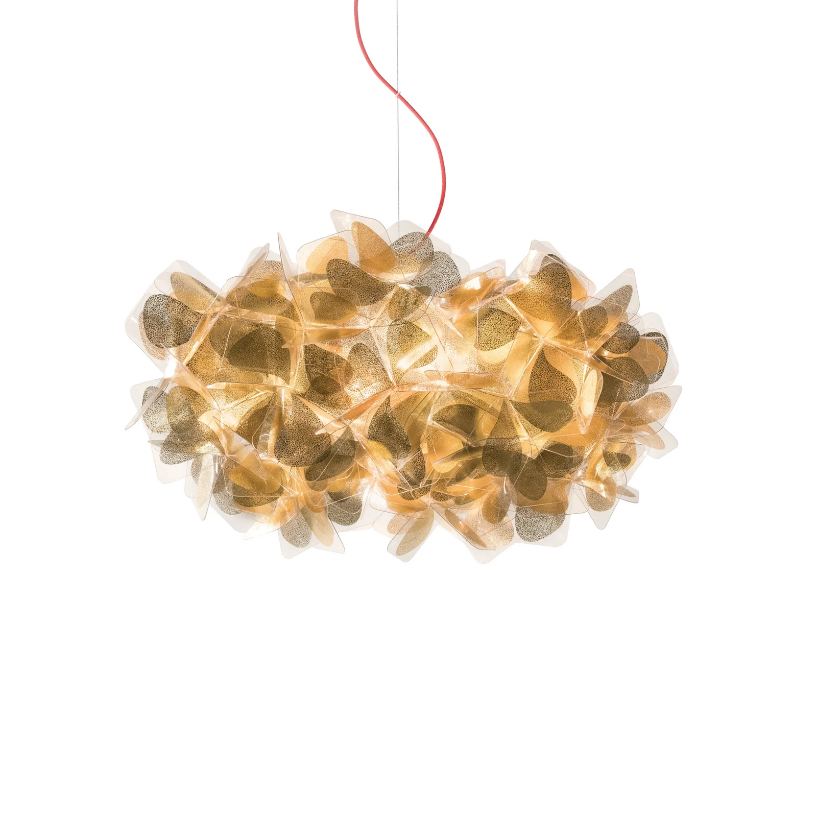 Slamp Hängeleuchte Clizia Mama Non Mama, Ø53cm, gold/rot