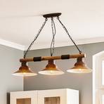 West pendant light with copper shades, 3-bulb