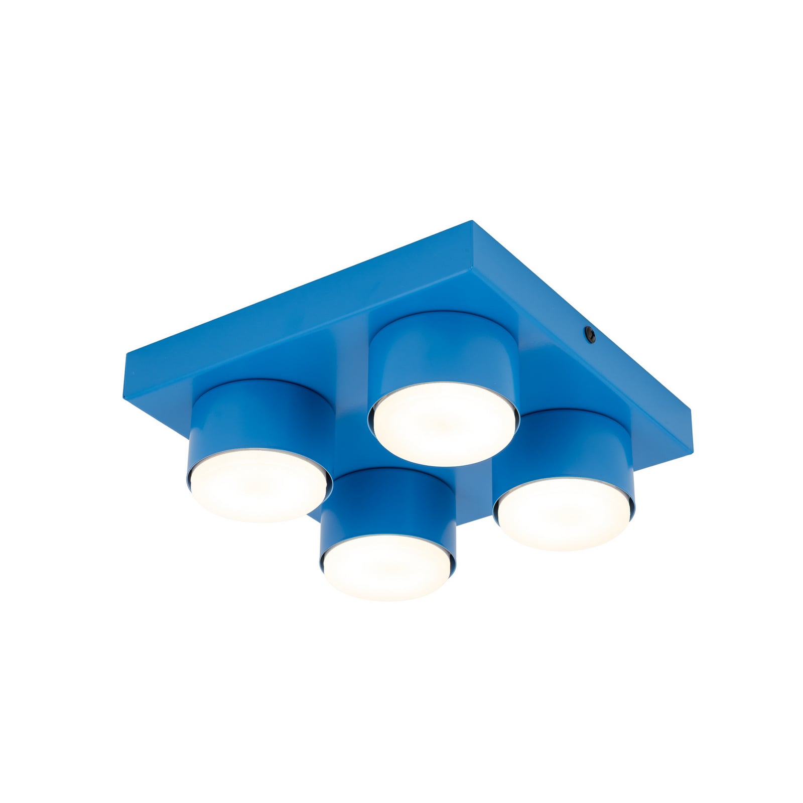 Lampa sufitowa Brix, niebieska, długość 23 cm, 4-punktowa, GX53