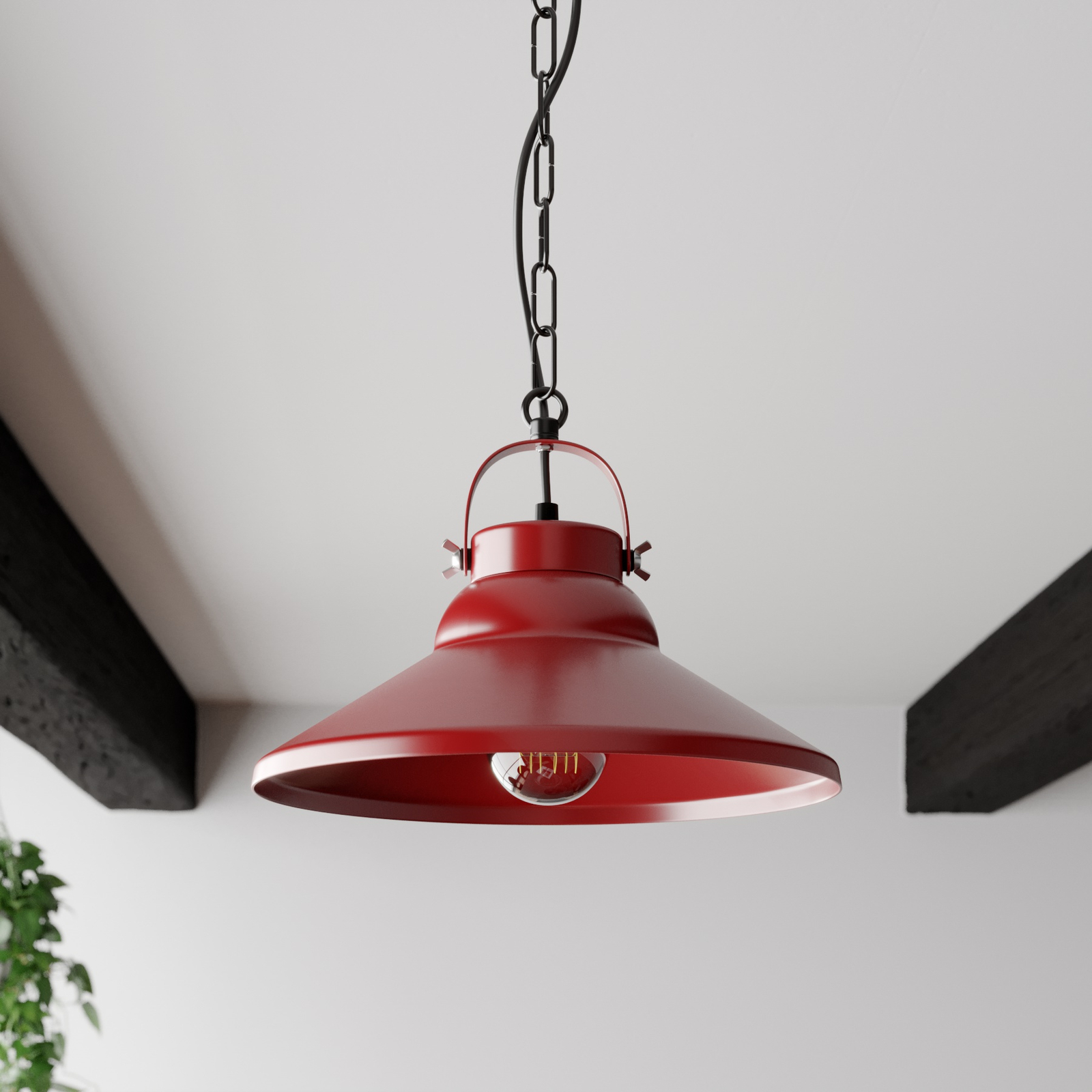 Hanglamp iron, rood