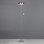 LED стояща лампа Palermo, никел матов, дистанционно управление, памет