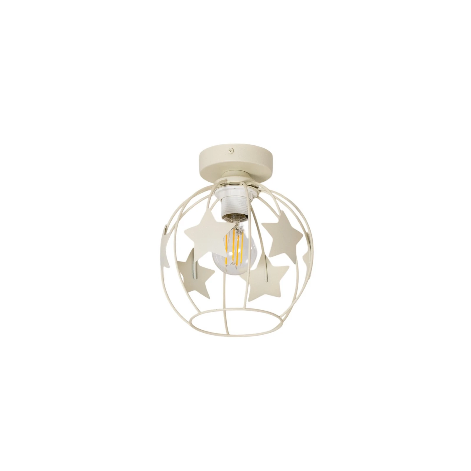 Sterren plafondlamp, zandkleurig, metaal, Ø 21 cm