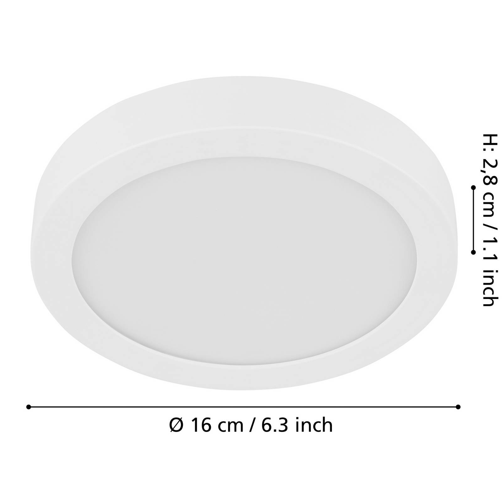 Panel natynkowy LED Fueva 5 IP20 830 biały Ø16cm