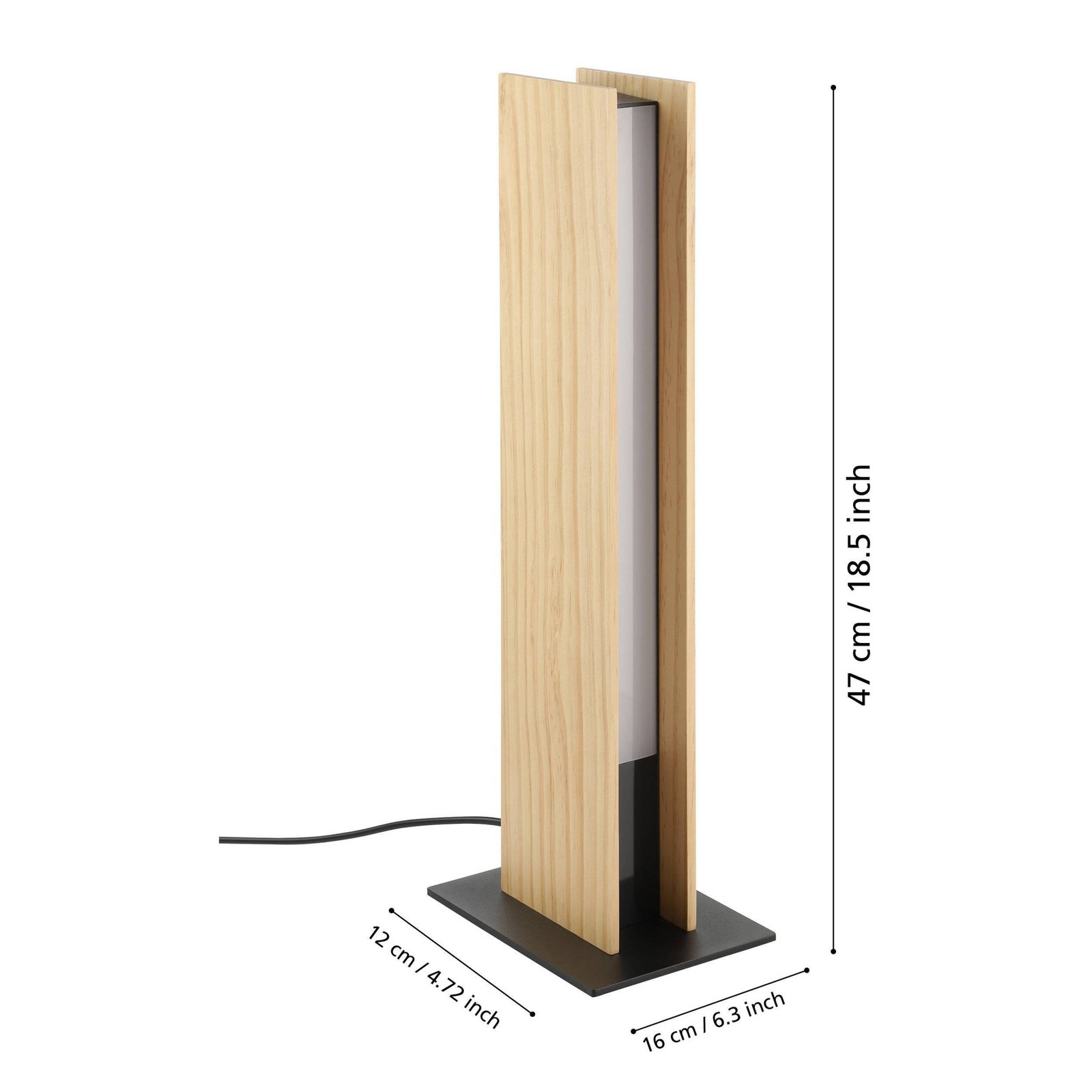 Išmanusis ZIG LED stalinis šviestuvas Anchorena-Z, aukštis 46,5 cm, RGB,