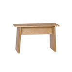 Baenk Hocker, holz hell, Länge 80 cm, Eiche - HÜBSCH