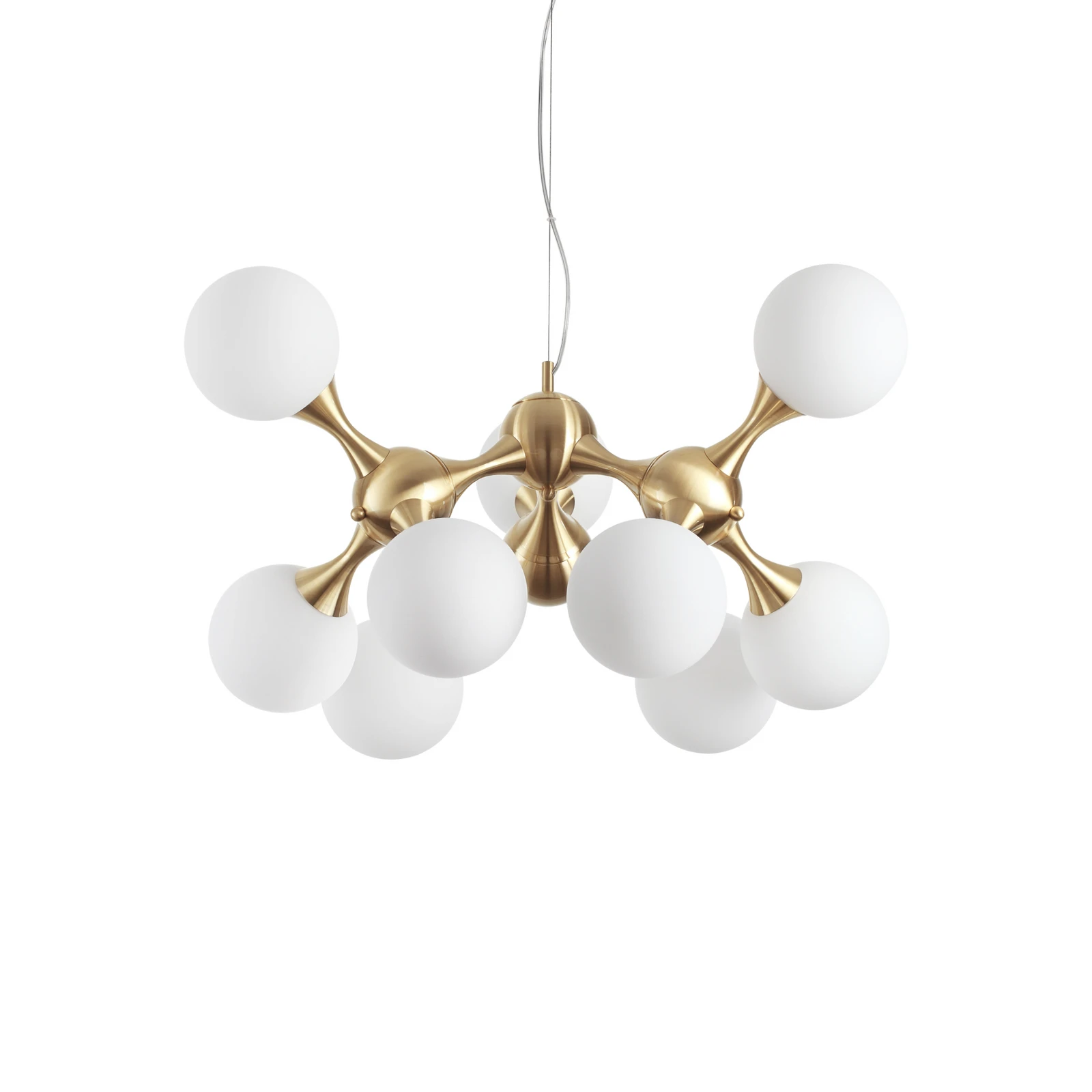 Ideal Lux Nodi Pendellampe 9-flammig messing/weiß