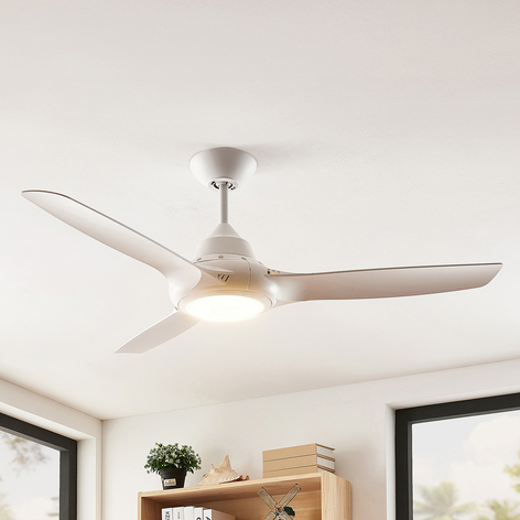 Arcchio Aila LED-takvifte 3 vifteblader, hvit