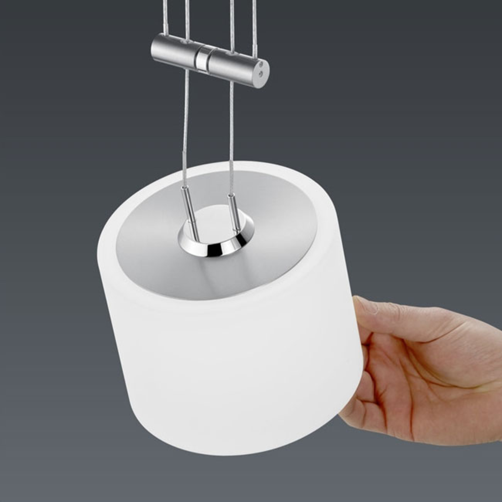 BANKAMP Grazia viseća svjetiljka ZigBee 3 žarulje duga nikl