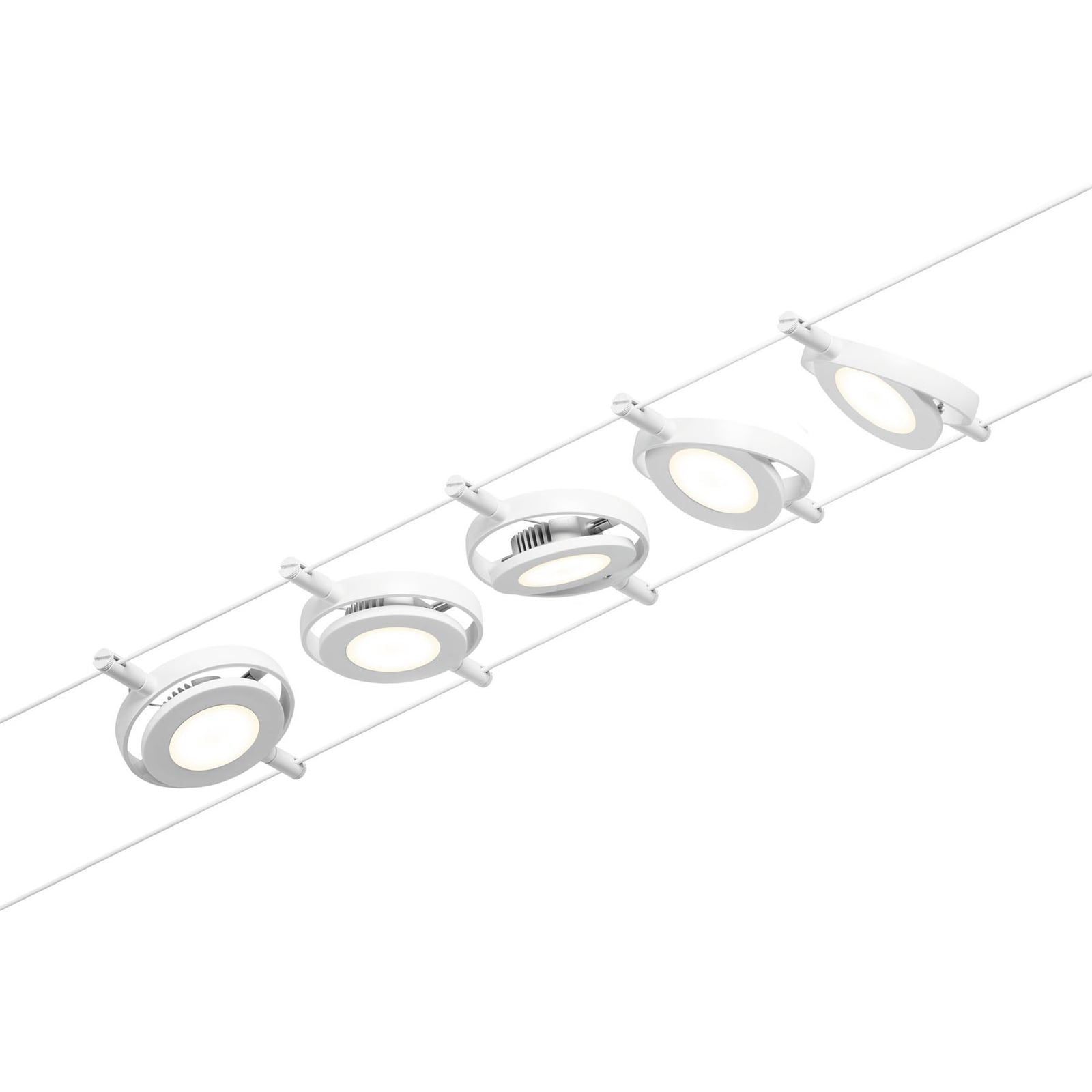 Wire RoundMac LED-vaijerijärjestelmä, valkoinen, 5-lamppuinen - Paulmann