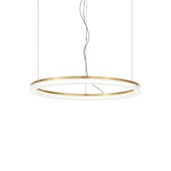 Ideal Lux LED rippvalgusti Crown Ø 60 cm, messingvärvi metallist