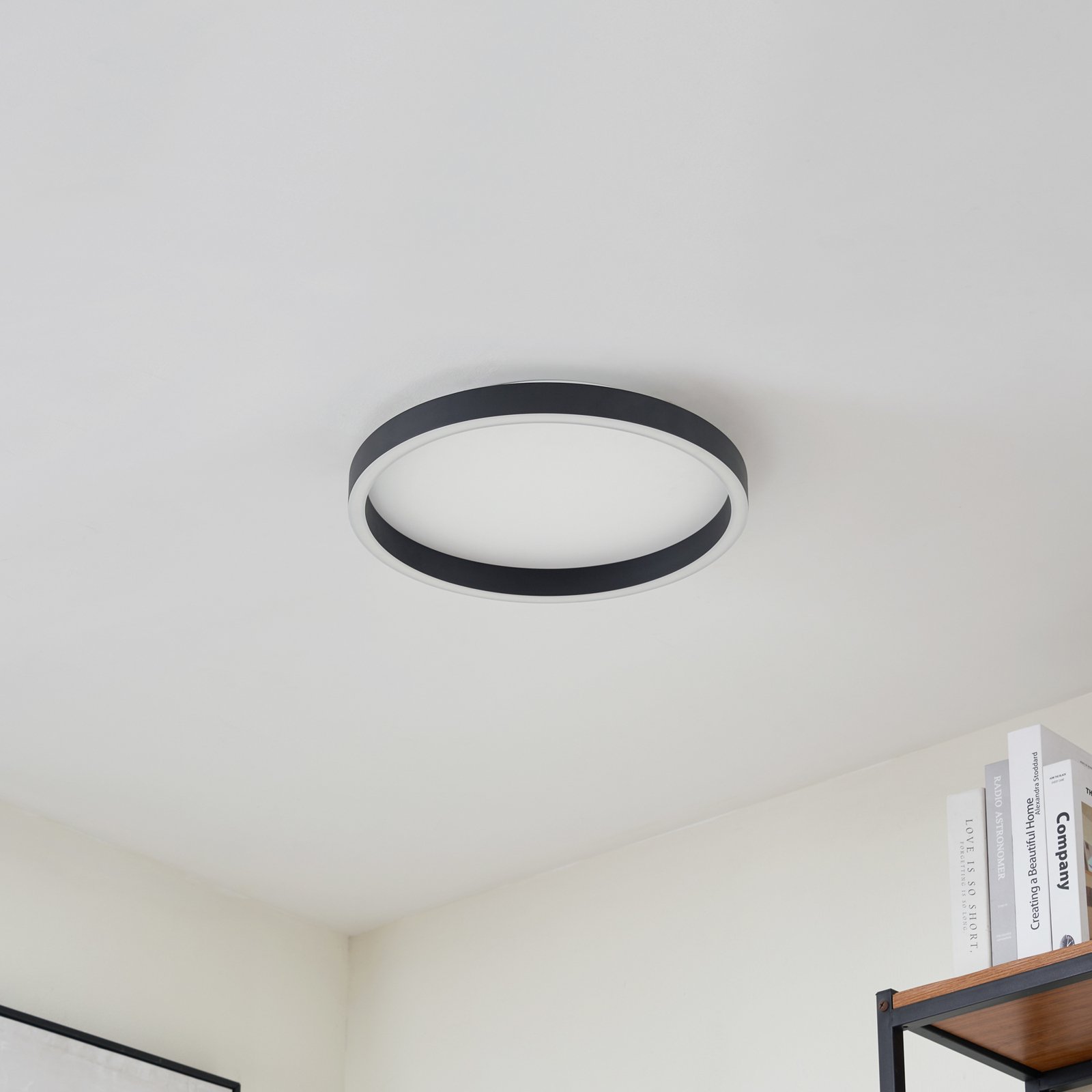 Rotundo plafonieră LED dimabilă Negru - Lucande