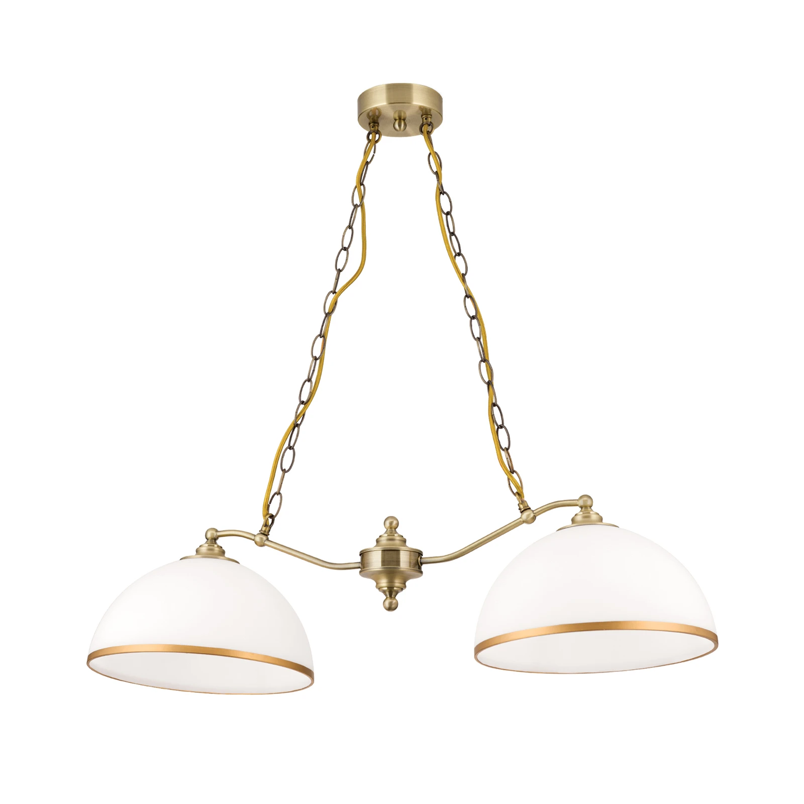 Lampada Old Lamp con sospensione a catena, 2 luci
