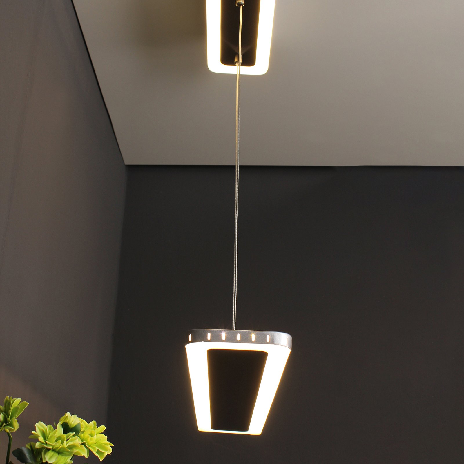 LED κρεμαστό φωτιστικό Solaris 3-Step-dim 70 cm ασημί