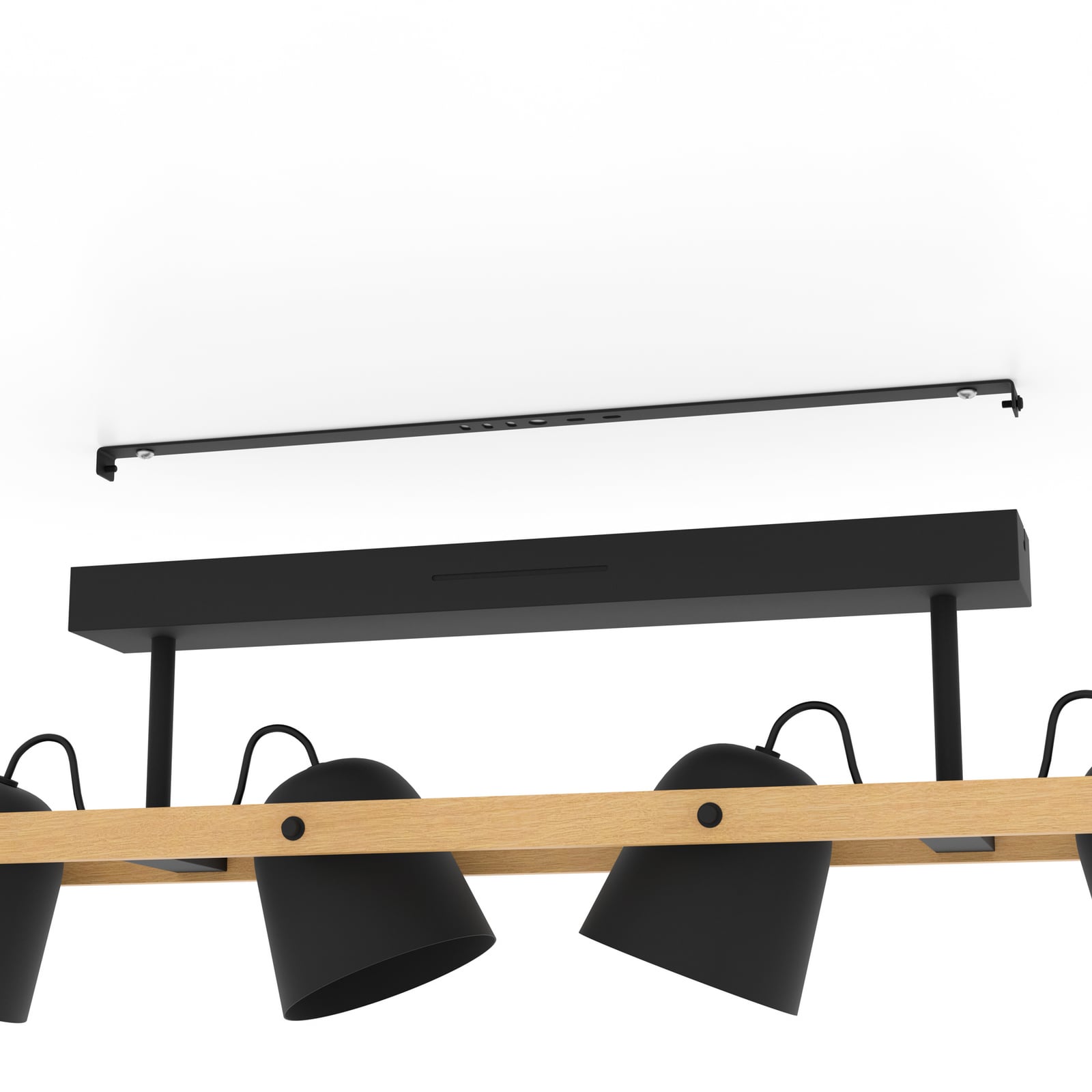 EGLO connect lampa sufitowa LED Hornwood-Z, 4-punktowa, czarna