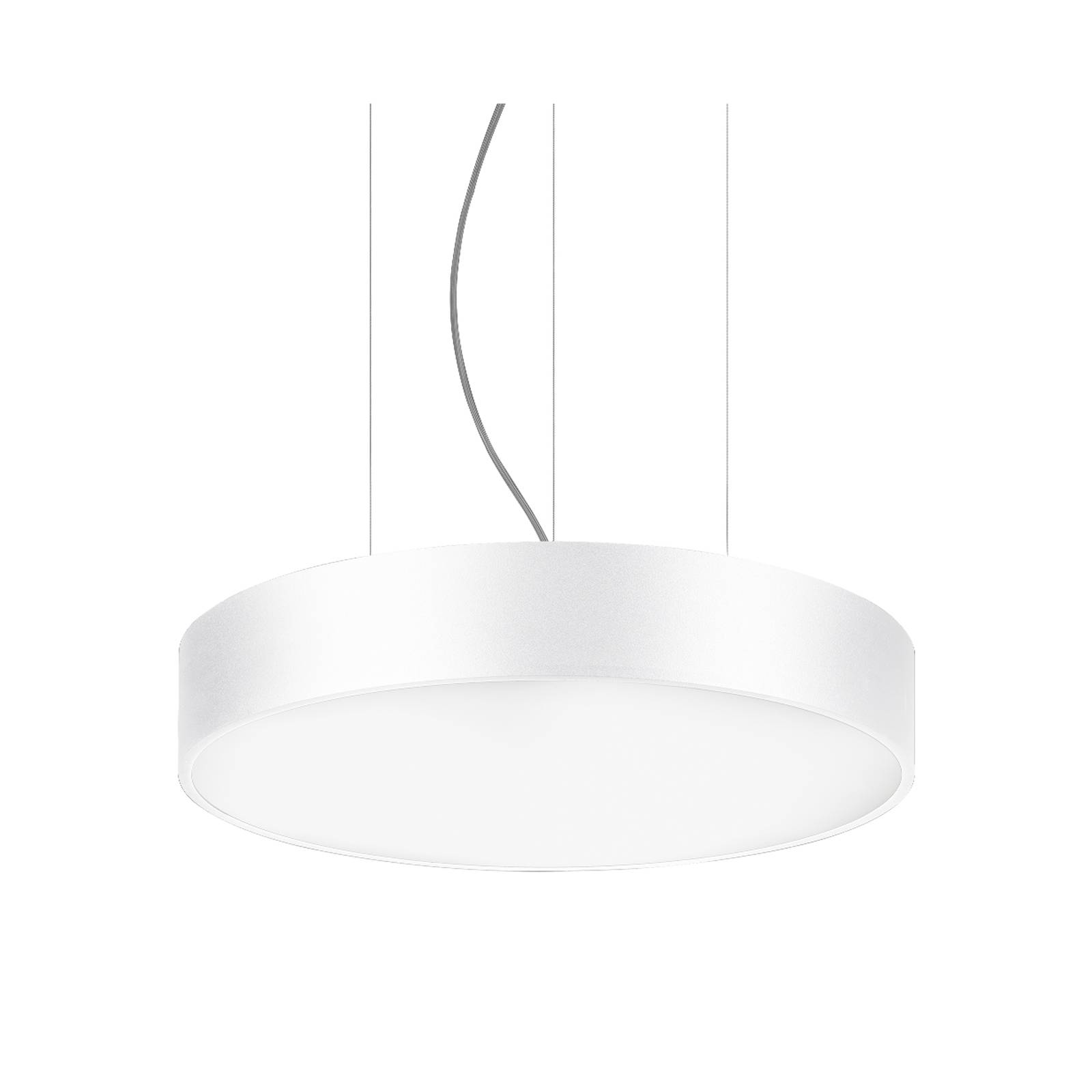 BRUMBERG Biro Circle Hanglamp voor Werkkamer / Kantoor - modern - wit / opaal - Aluminium