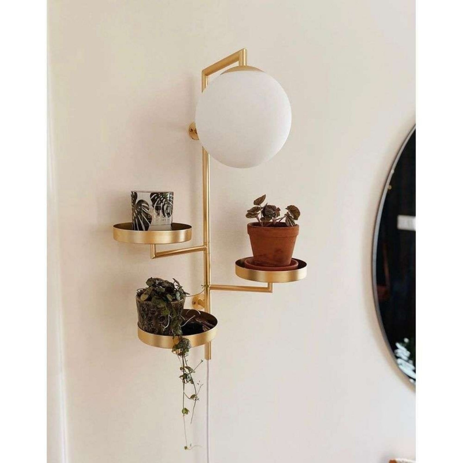 Astoria Wandleuchte Brass Globen Lighting - Wohnzimmer - Metall