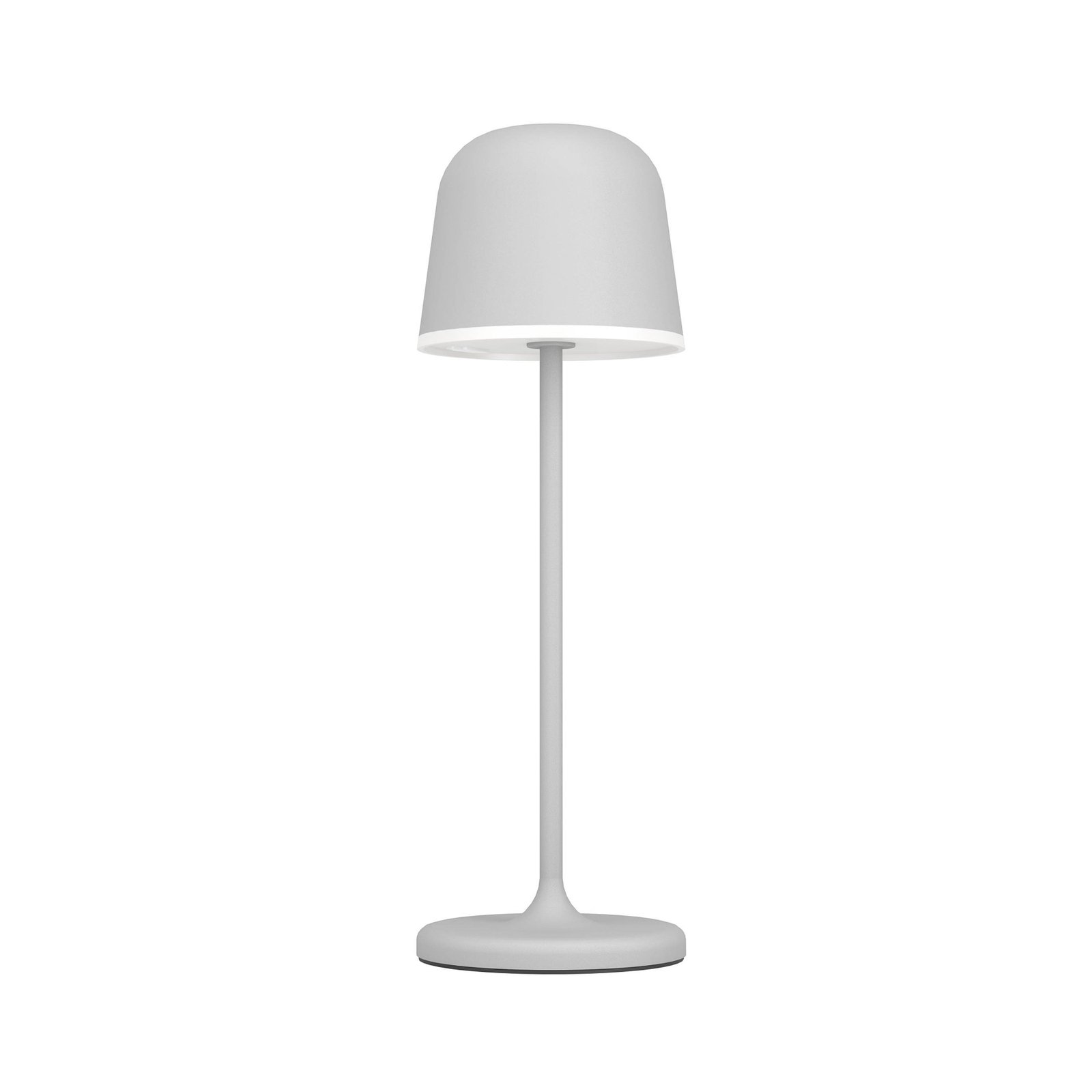 Lámpara de mesa LED Mannera con batería, gris
