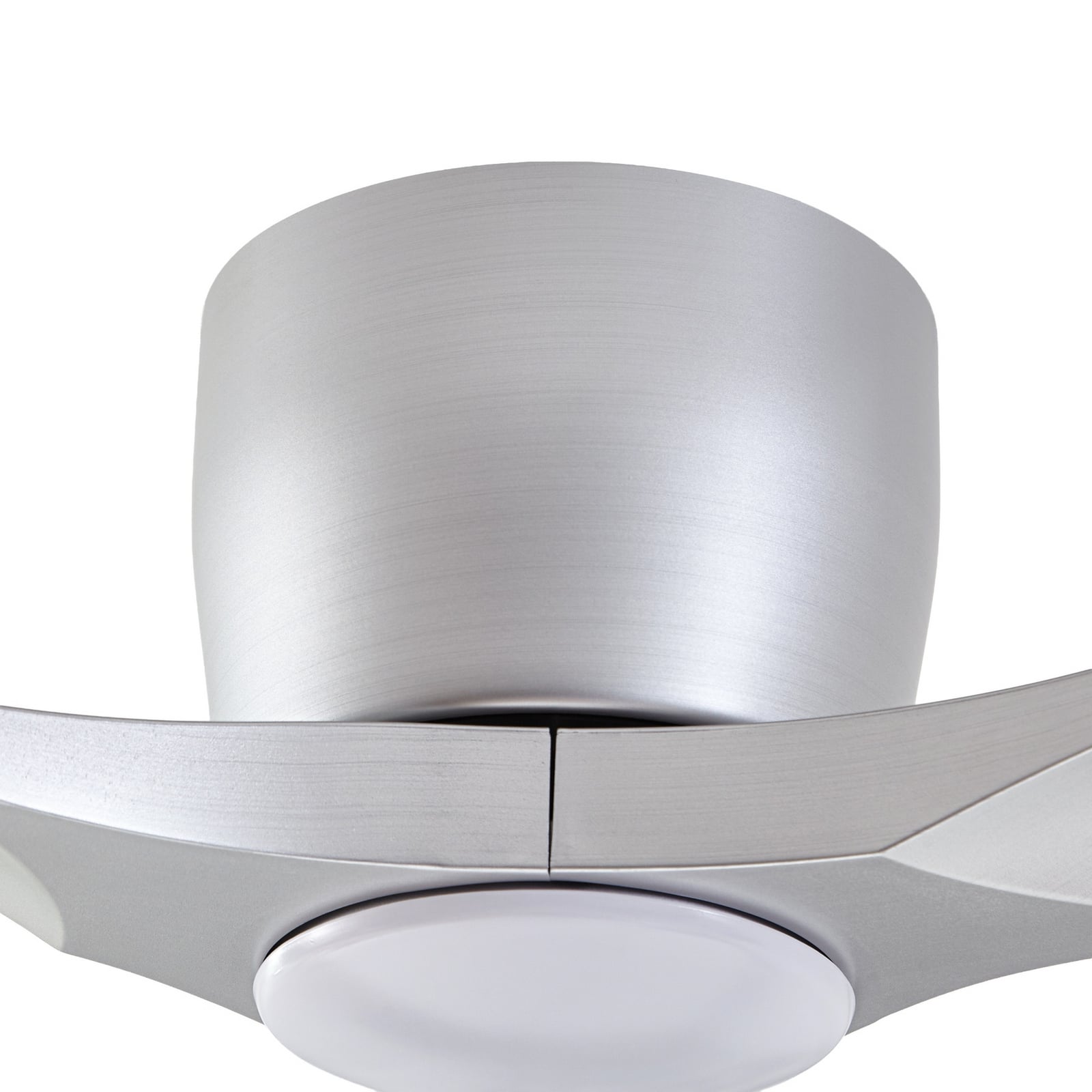 Wentylator sufitowy Moneno Smart LED, srebrny, DC, ściemniany, CCT – Lucande