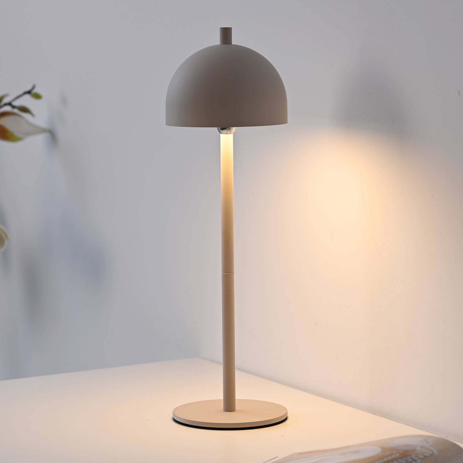 Schöner Wohnen lampa stołowa LED z akumulatorem Bellies, Sandbrise, IP54