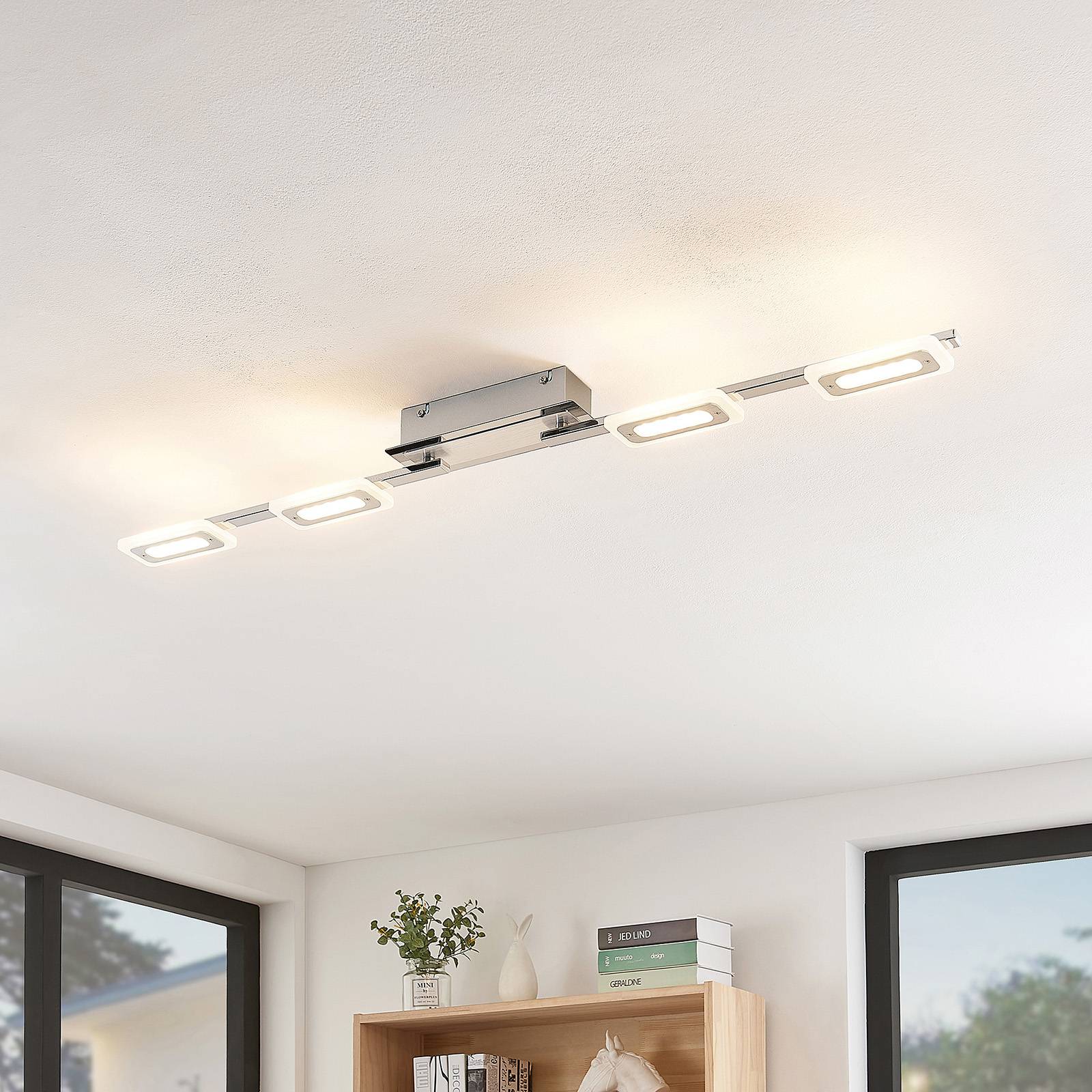 Lindby Silvados lampa sufitowa LED chrom, 4-pkt.