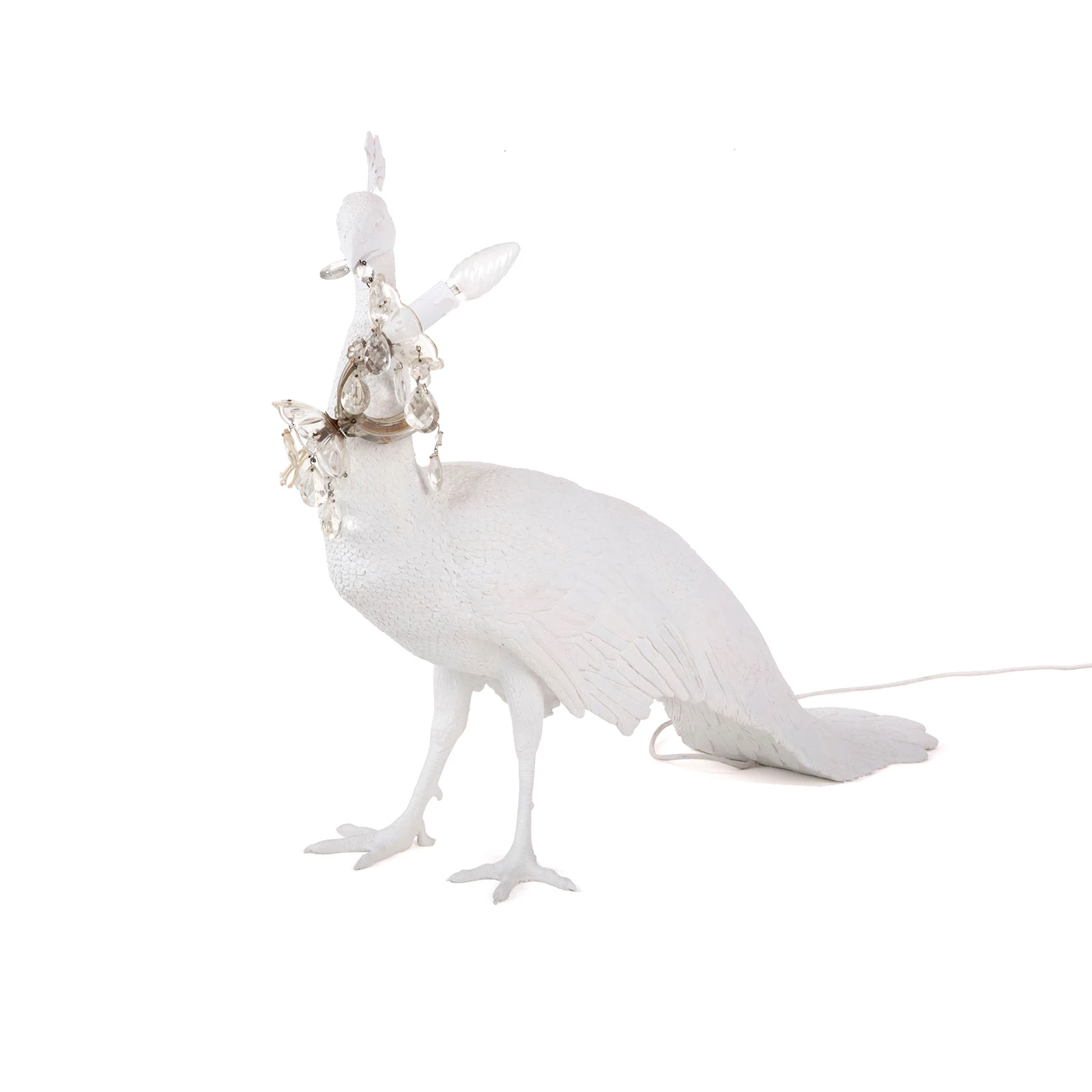 SELETTI Peacock Lamp LED dekoratiivlamp valge, kristallid