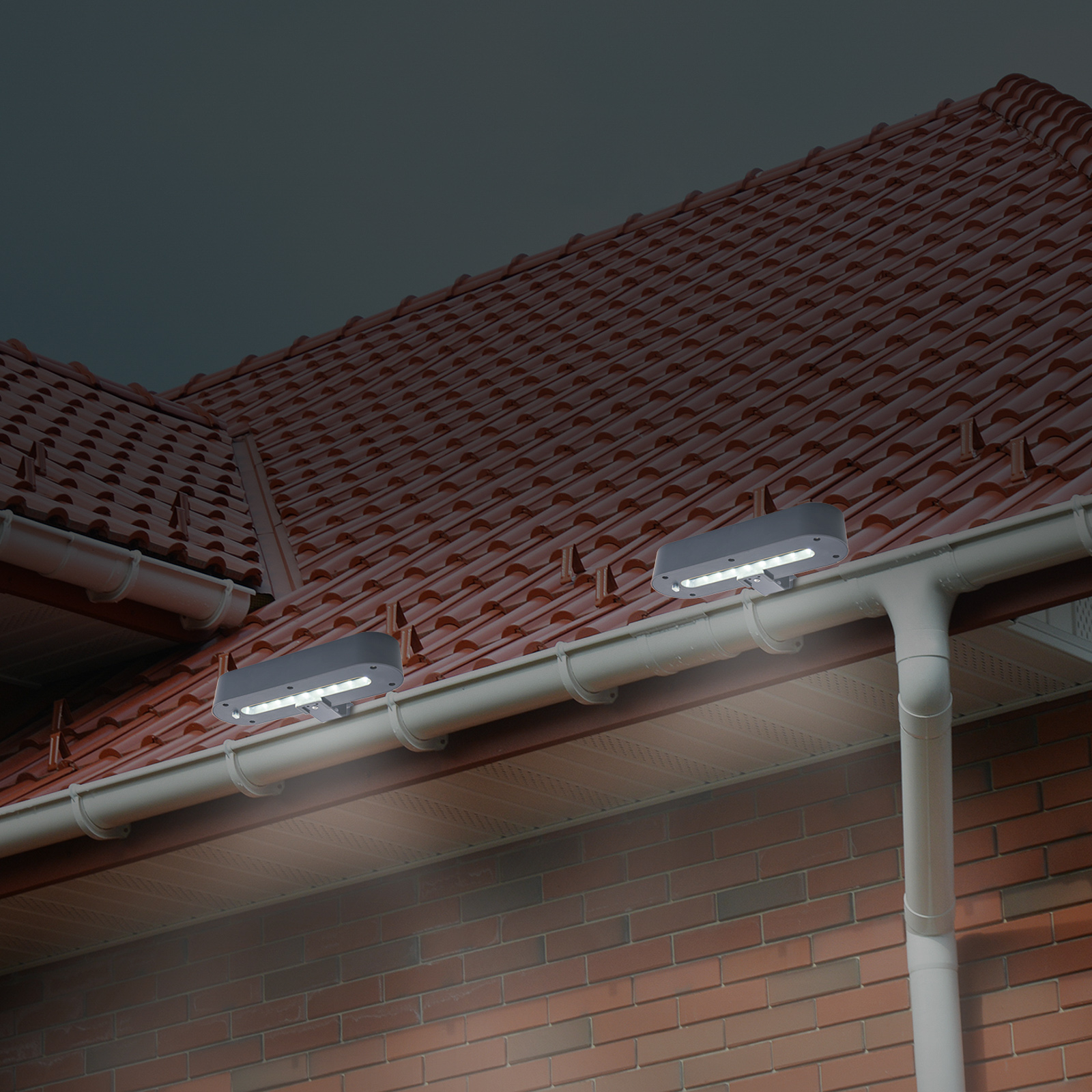 Solarna lampa do rynny dachowej LED 5249216 2szt.