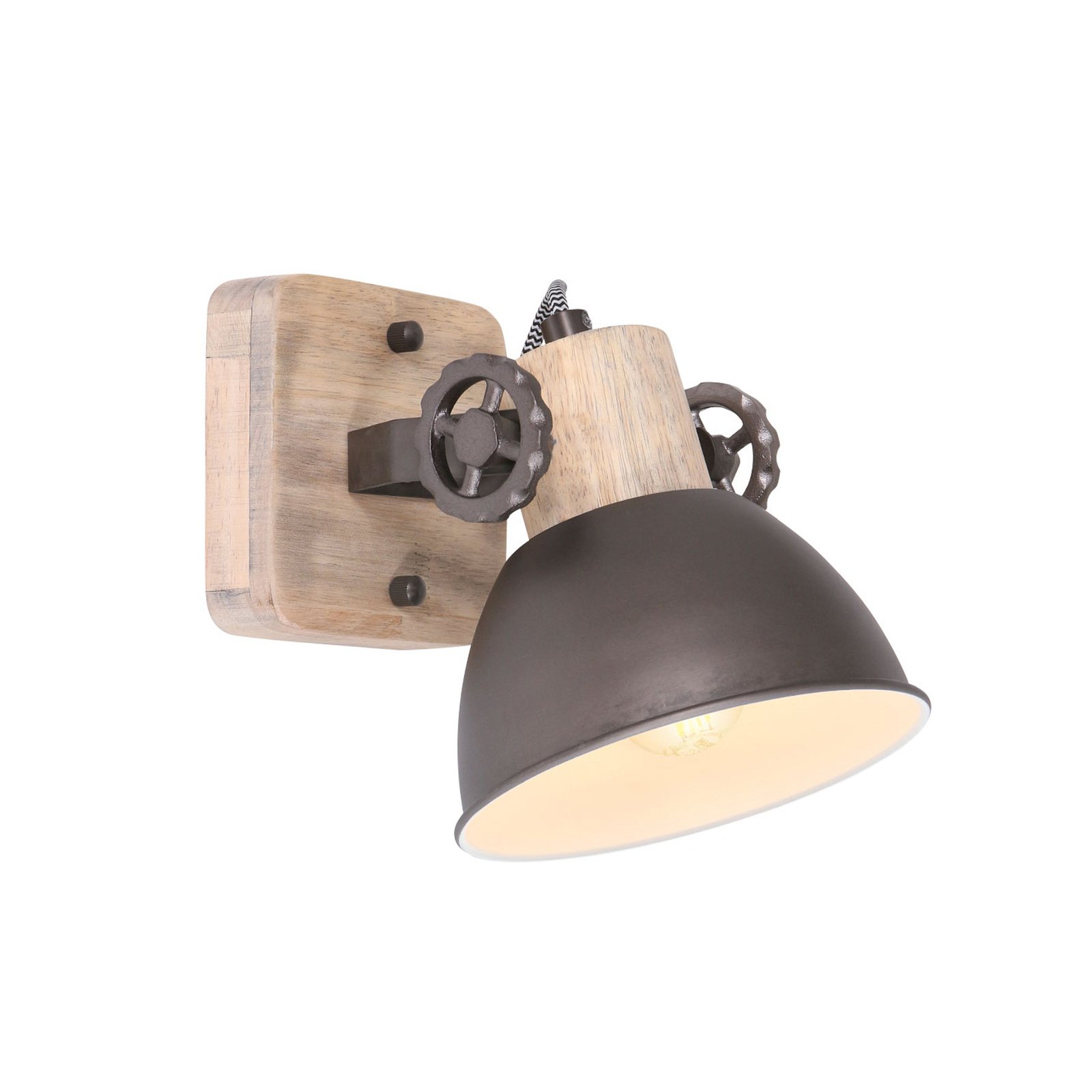 Plafondspot Gearwood, 1-lamp, antraciet