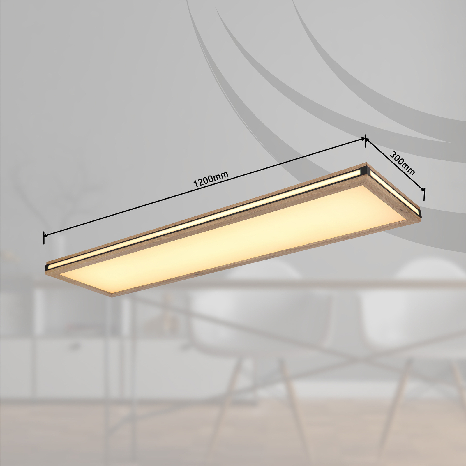 LED ceiling light Karla rectangular length 120 cm