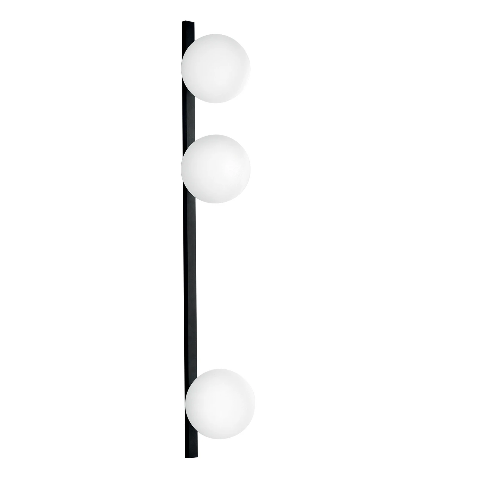 Sieninis šviestuvas „Enoire“, aukštis 90 cm, juodos spalvos, metalas/stiklas, 3