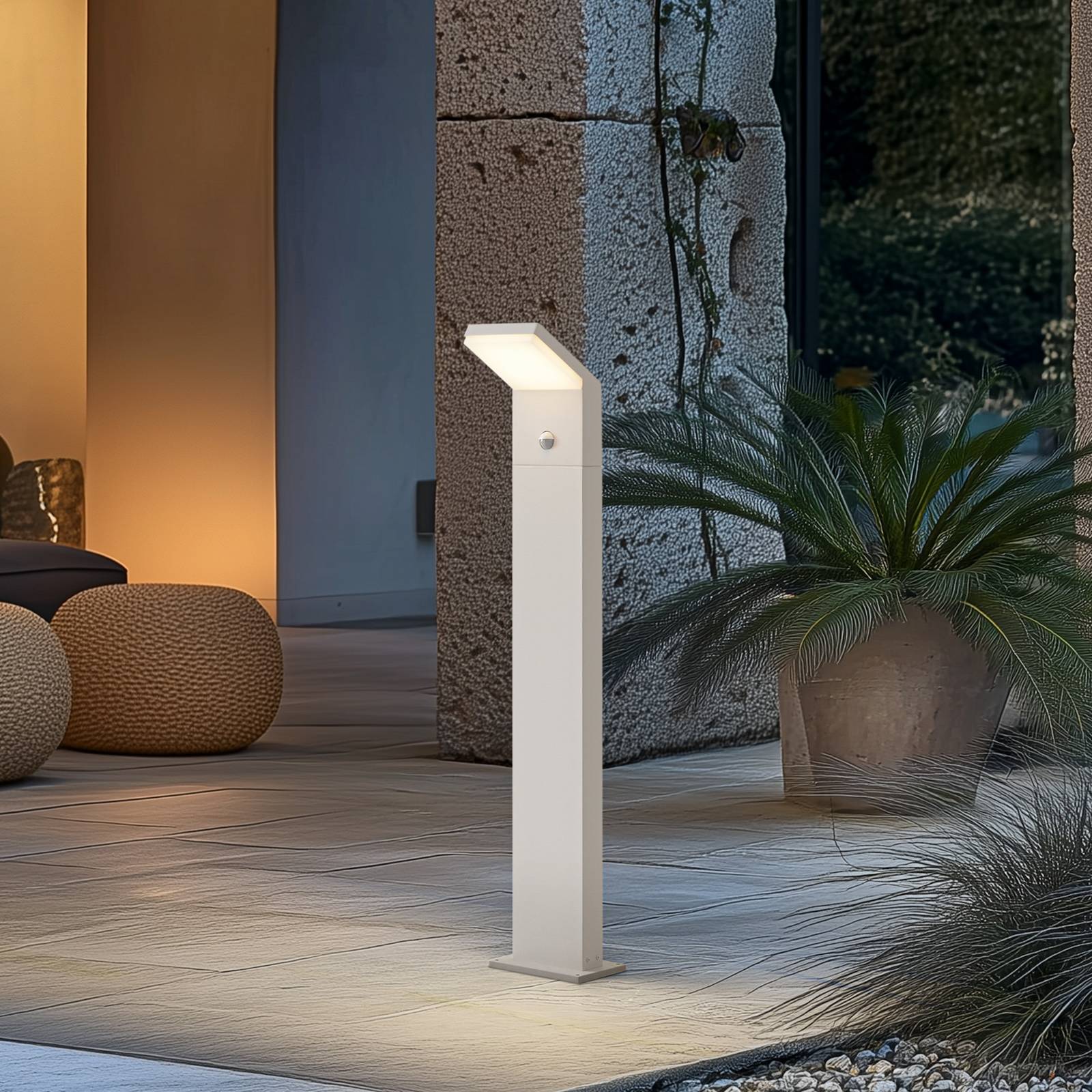 Arcchio LED-Wegeleuchte Yolena, Sensor, 100 cm, weiß, IP54 günstig online kaufen