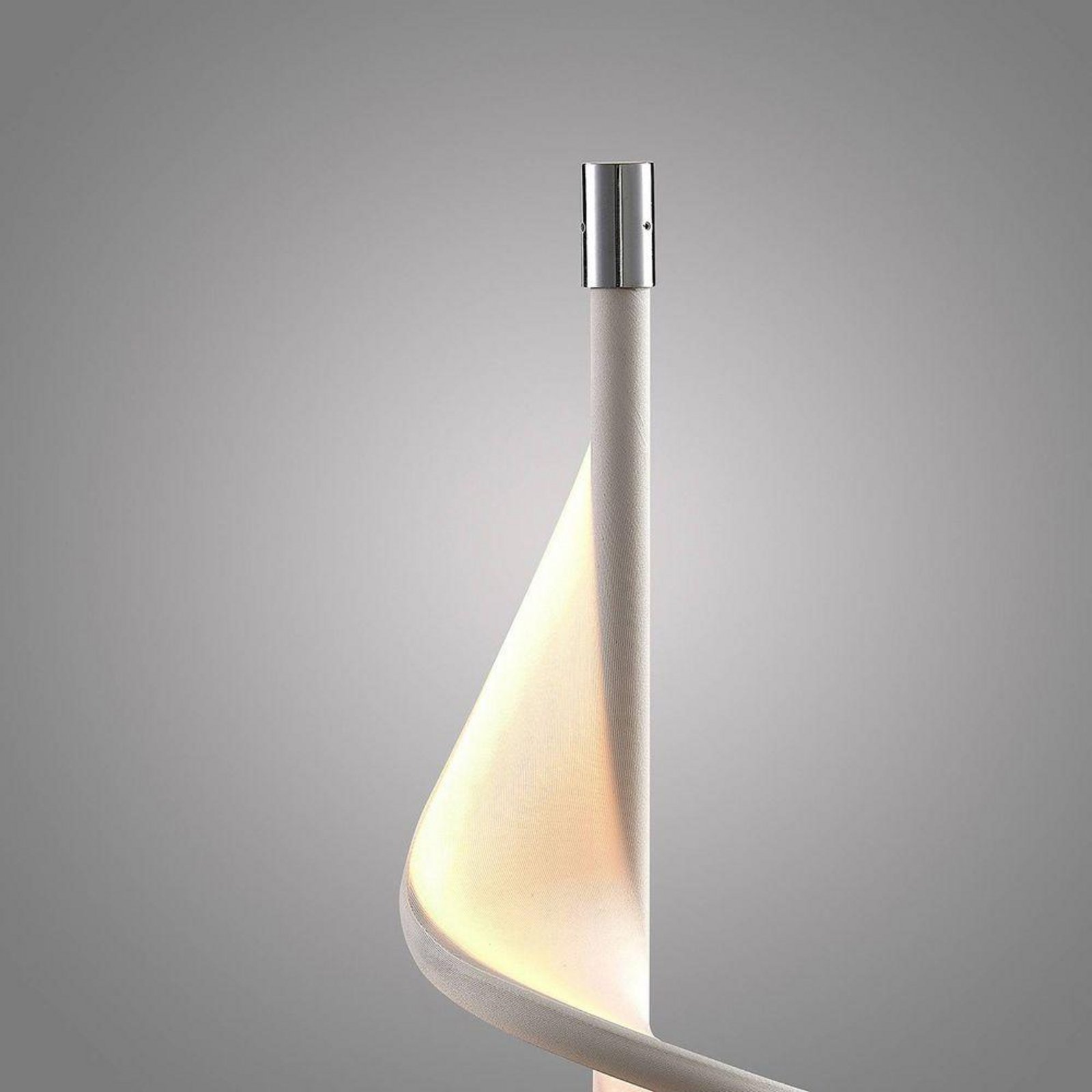 Edano LED Pöytävalaisin White/Chrome - Lucande