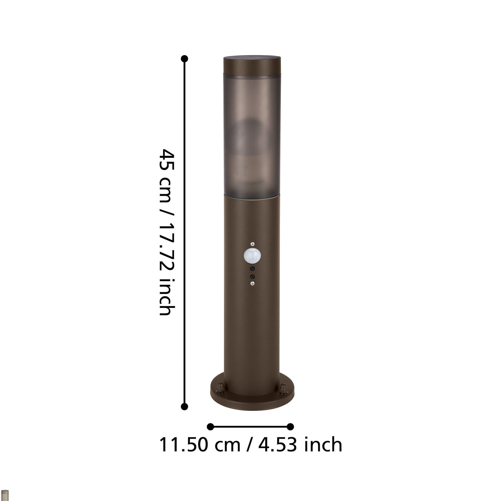 Jalampp Helsinki, roostekarva, kõrgus 45 cm, roostevaba teras, andur